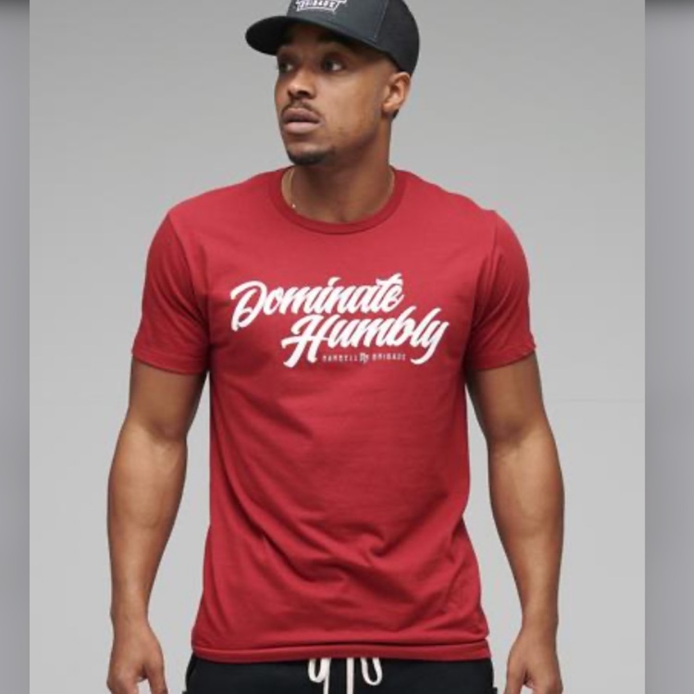 Barbell Brigade Dominate Humbly Red Shirt